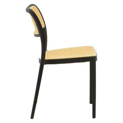 Chair Westley pakoworld pp natural-black 55x47x81cm