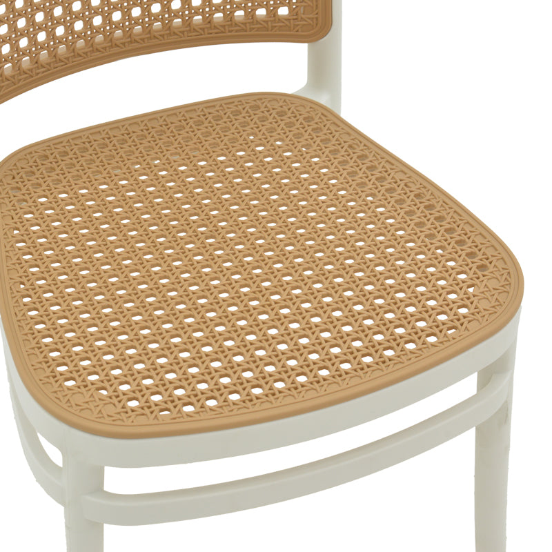 Chair Nereus pakoworld pp natural-white 45x43x84cm