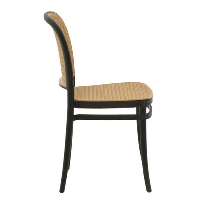 Chair Nereus pakoworld pp natural-black 45x43x84cm