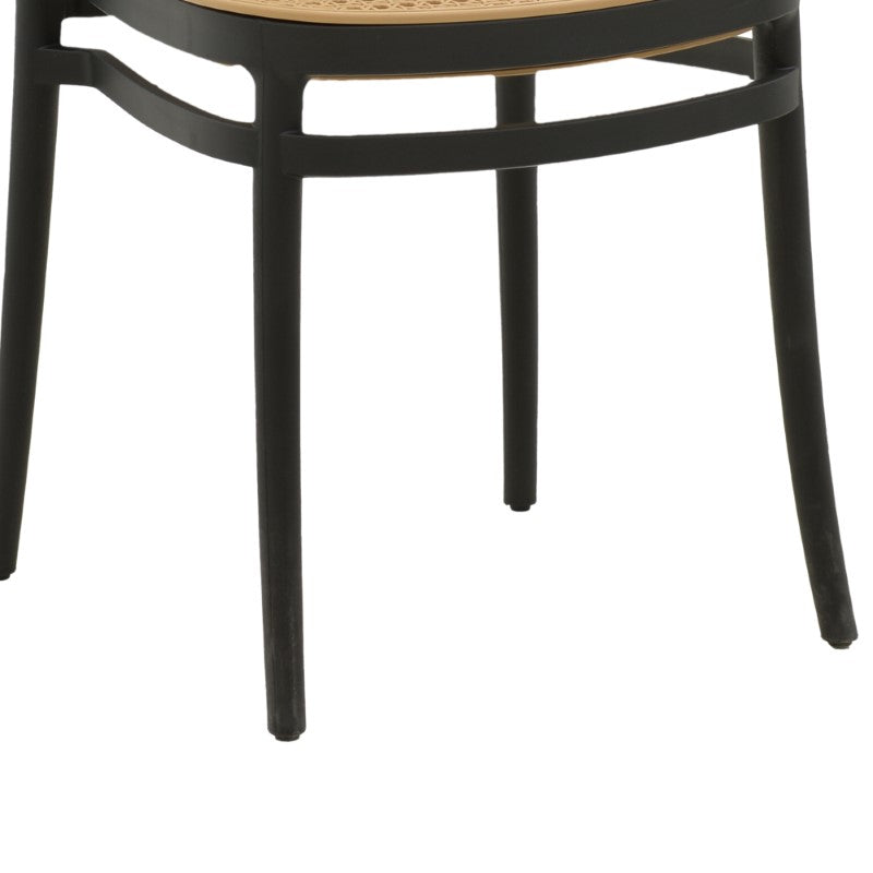 Chair Nereus pakoworld pp natural-black 45x43x84cm