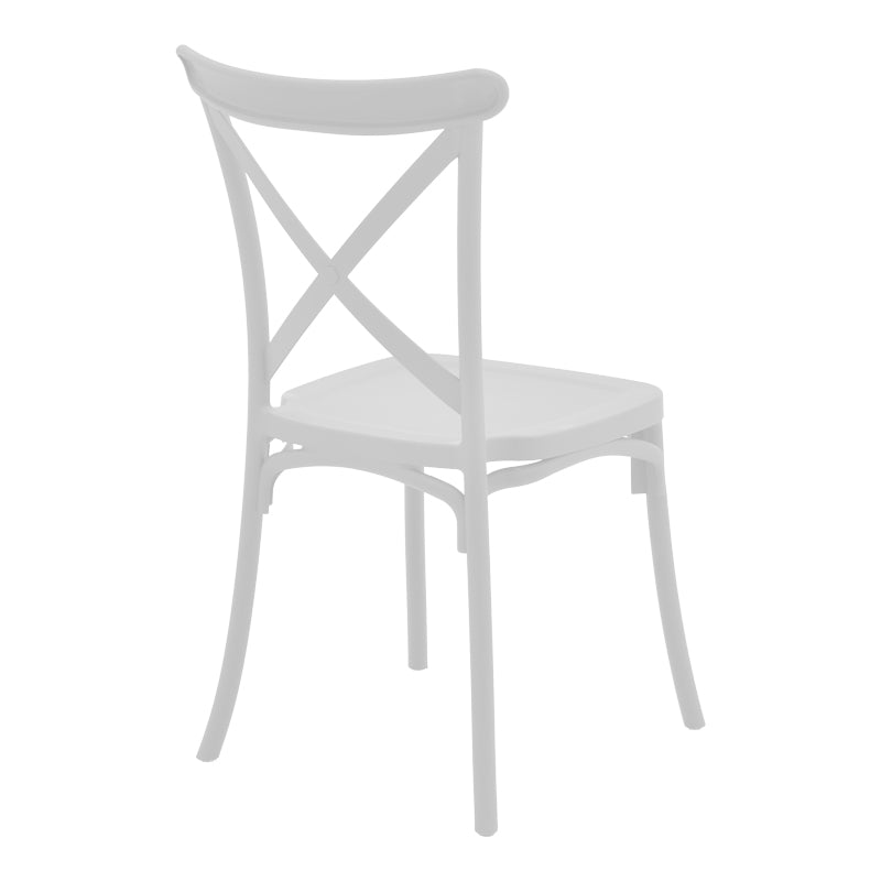 Chair Crossie pakoworld pp white 51x48x90cm