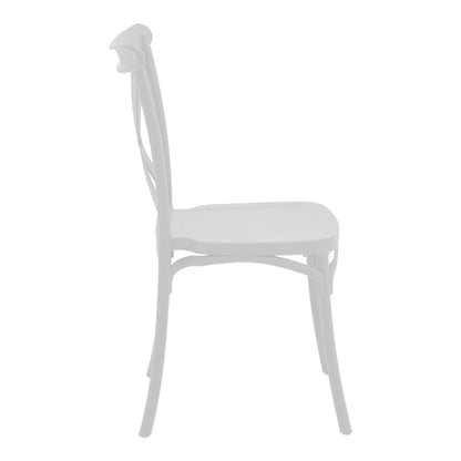 Chair Crossie pakoworld pp white 51x48x90cm