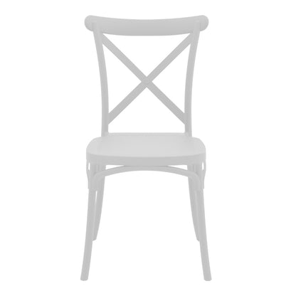 Chair Crossie pakoworld pp white 51x48x90cm