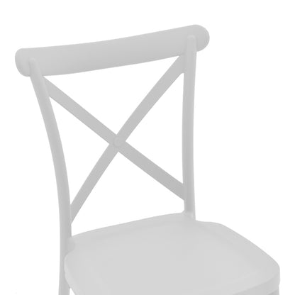 Chair Crossie pakoworld pp white 51x48x90cm