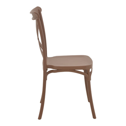 Chair Crossie pakoworld pp mocha 51x48x90cm