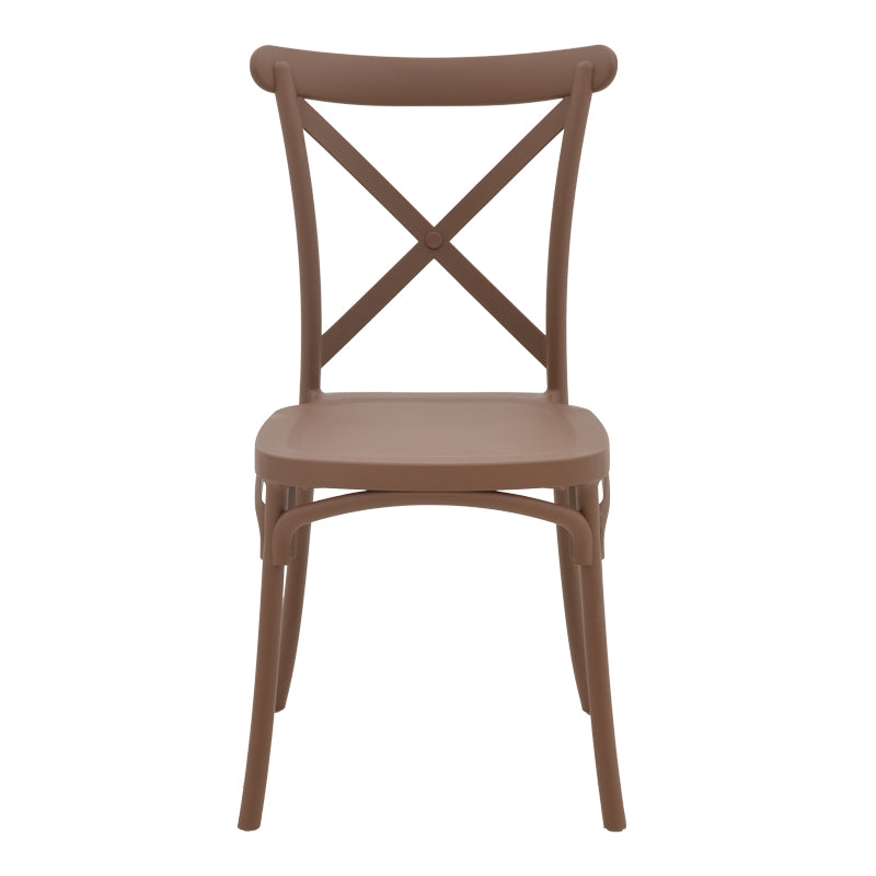 Chair Crossie pakoworld pp mocha 51x48x90cm