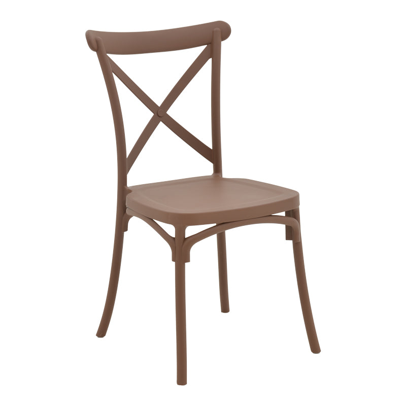 Chair Crossie pakoworld pp mocha 51x48x90cm