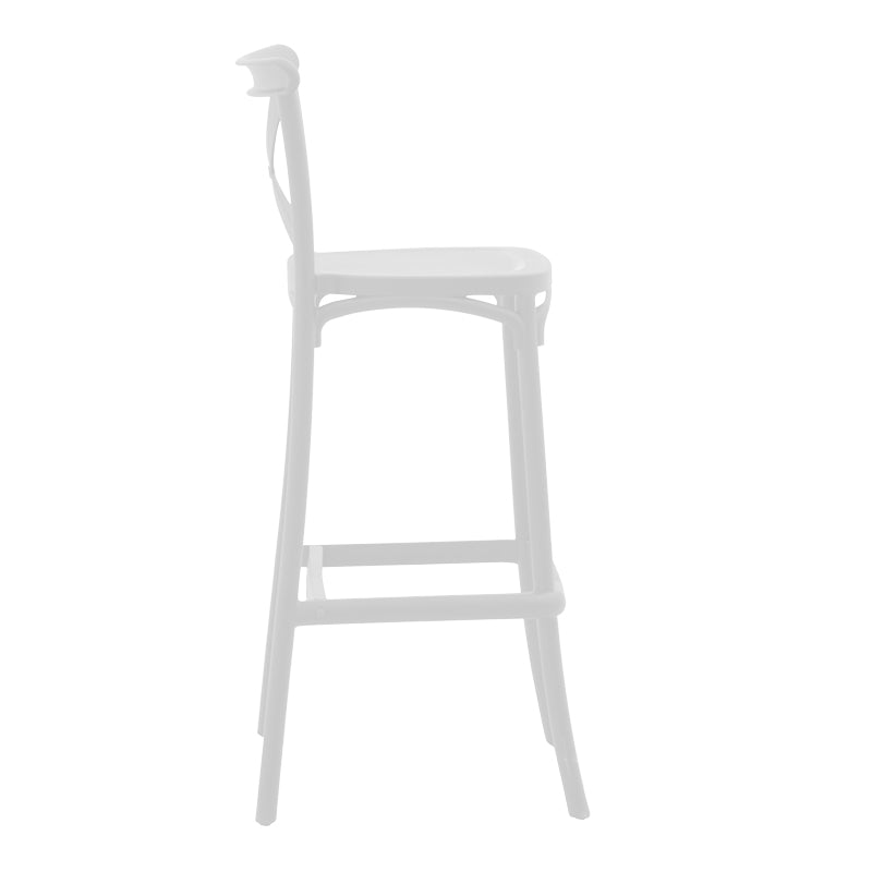 Bar stool Crossie pakoworld pp white 44x44x113cm