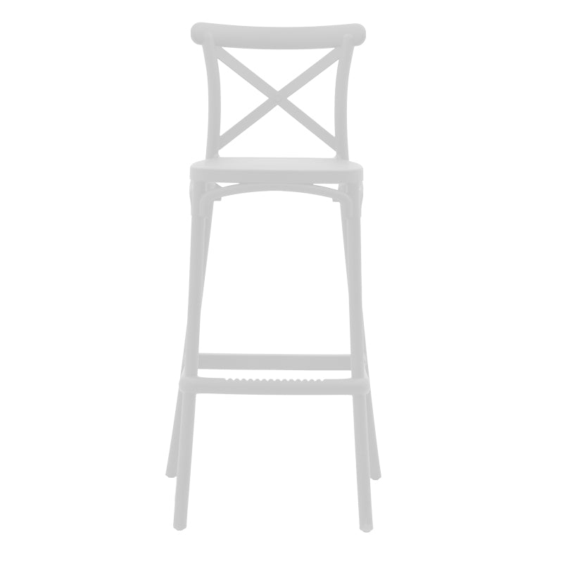 Bar stool Crossie pakoworld pp white 44x44x113cm