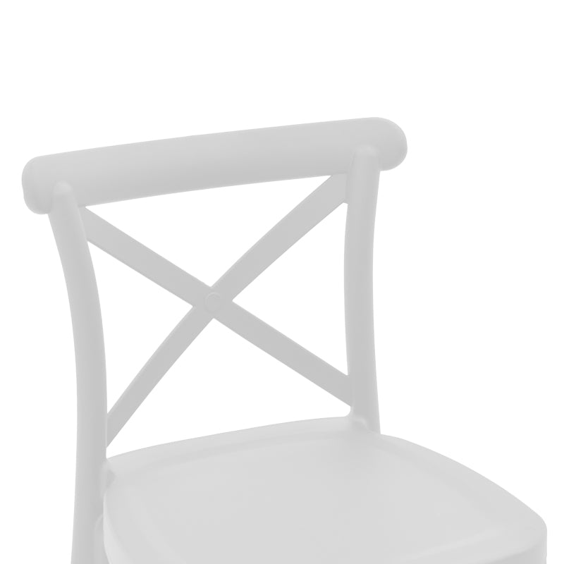 Bar stool Crossie pakoworld pp white 44x44x113cm