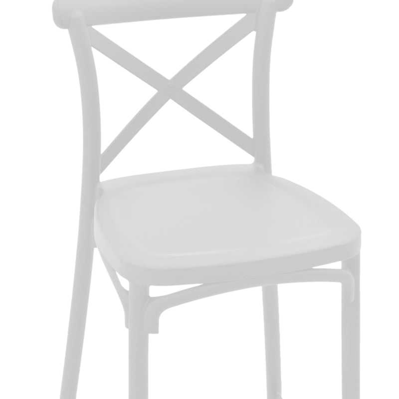 Bar stool Crossie pakoworld pp white 44x44x113cm