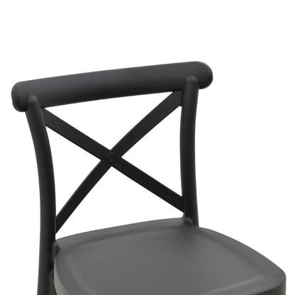 Bar stool Crossie pakoworld pp black 44x44x113cm