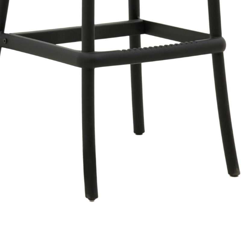 Bar stool Crossie pakoworld pp black 44x44x113cm
