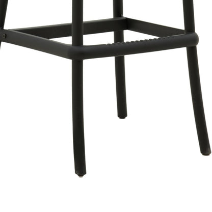 Bar stool Crossie pakoworld pp black 44x44x113cm