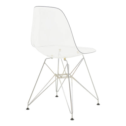 Chair Adelle pakoworld PP pet clear-inox leg 46x55x81cm