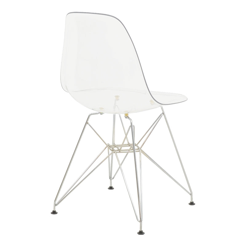 Chair Adelle pakoworld PP pet clear-inox leg 46x55x81cm