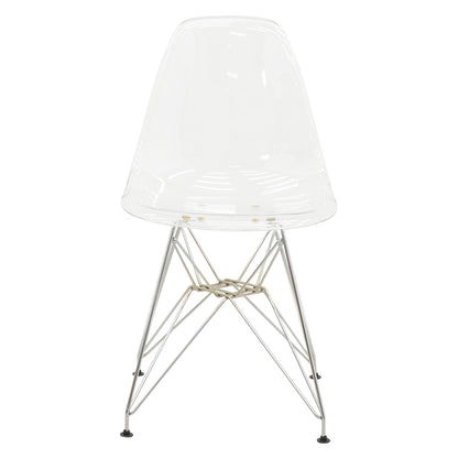 Chair Adelle pakoworld PP pet clear-inox leg 46x55x81cm