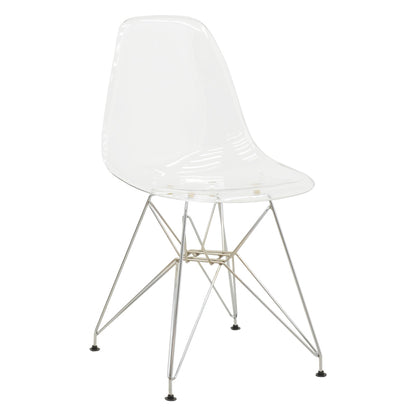 Chair Adelle pakoworld PP pet clear-inox leg 46x55x81cm