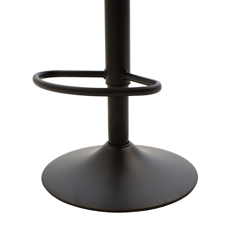 Bar stool Remina pakoworld height adjustable black pu-black metal base 44x44x112cm