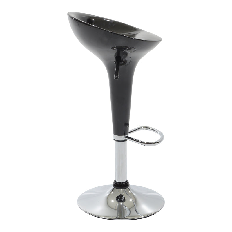 Bar stool Felice pakoworld height adjustable black-chrome base 40x43x84cm