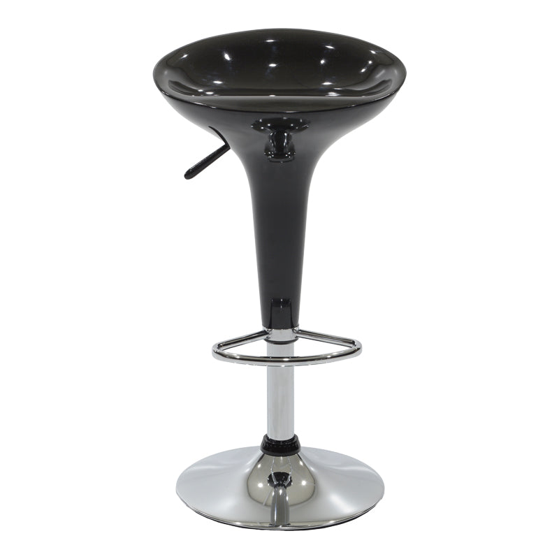 Bar stool Felice pakoworld height adjustable black-chrome base 40x43x84cm