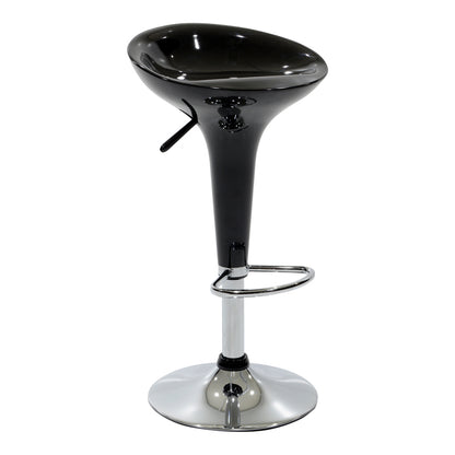 Bar stool Felice pakoworld height adjustable black-chrome base 40x43x84cm