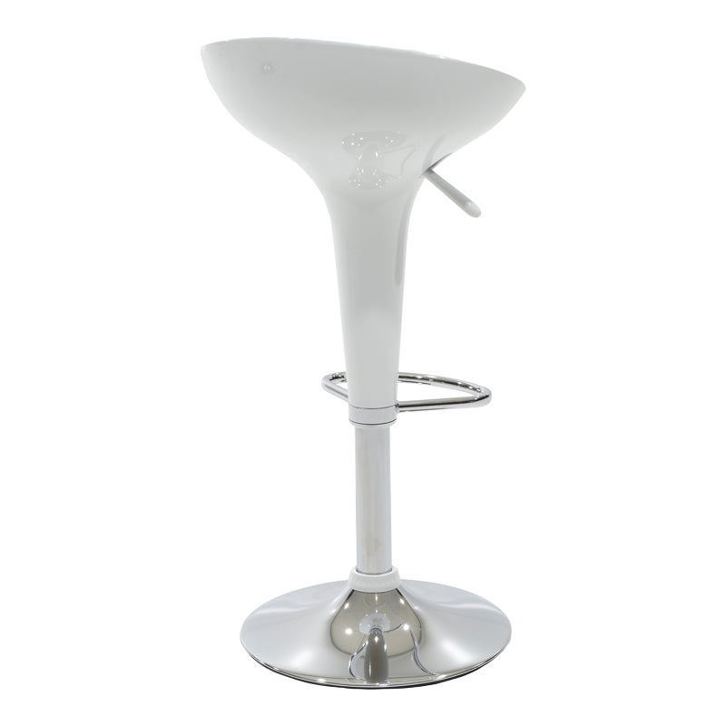 Bar stool Felice pakoworld height adjustable white-chrome base 40x43x84cm