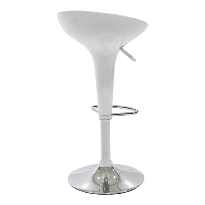 Bar stool Felice pakoworld height adjustable white-chrome base 40x43x84cm