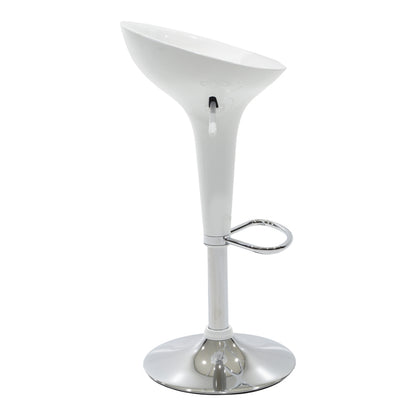 Bar stool Felice pakoworld height adjustable white-chrome base 40x43x84cm