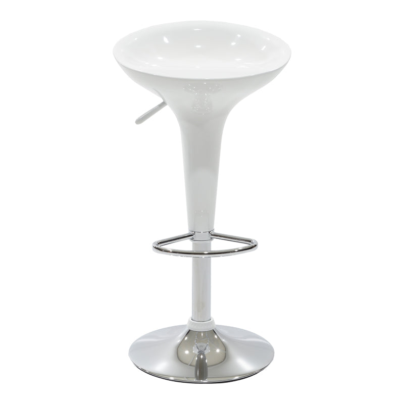 Bar stool Felice pakoworld height adjustable white-chrome base 40x43x84cm