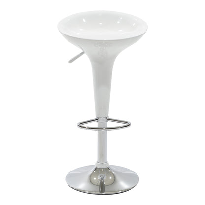 Bar stool Felice pakoworld height adjustable white-chrome base 40x43x84cm