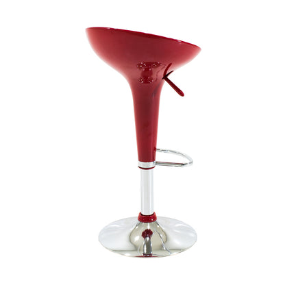 Bar stool Felice pakoworld height adjustable red-chrome base 40x43x84cm