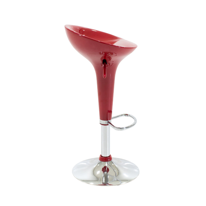 Bar stool Felice pakoworld height adjustable red-chrome base 40x43x84cm