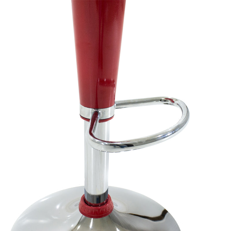 Bar stool Felice pakoworld height adjustable red-chrome base 40x43x84cm