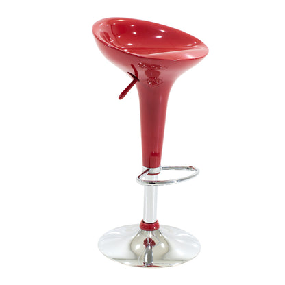 Bar stool Felice pakoworld height adjustable red-chrome base 40x43x84cm