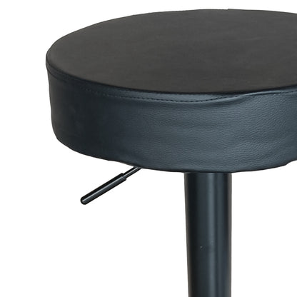 Bar stool Dianors pakoworld height adjustable pu black-black base 38x38x75cm