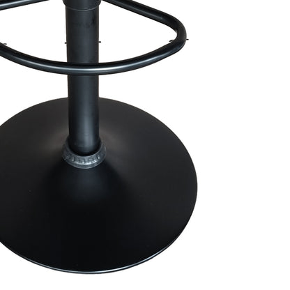 Bar stool Dianors pakoworld height adjustable pu black-black base 38x38x75cm