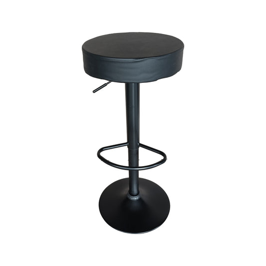 Bar stool Dianors pakoworld height adjustable pu black-black base 38x38x75cm