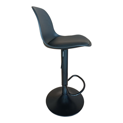 Bar stool Louser pakoworld height adjustable black pp with cushion-black metal base 44x46x114cm