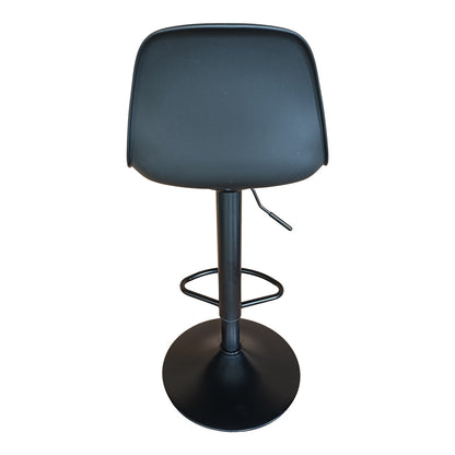 Bar stool Louser pakoworld height adjustable black pp with cushion-black metal base 44x46x114cm