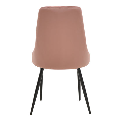 Chair Azori pakoworld velvet rotten apple-black metal leg 49x55x85cm