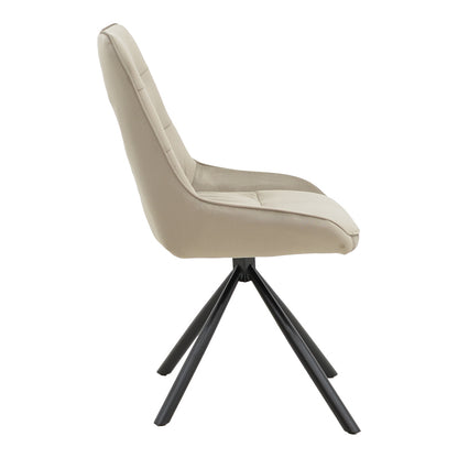 Chair Wori pakoworld beige velvet-metal black leg  48x56x82cm