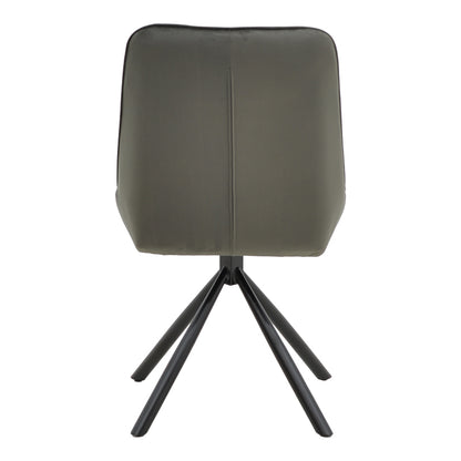 Chair Wori pakoworld dark grey velvet-metal black leg 48x56x82cm