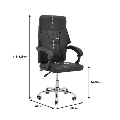 Manager office chair Glorin  pakoworld black pu 60x68x128cm