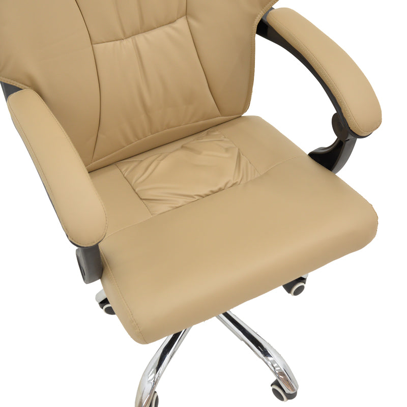 Manager office chair Glorin  pakoworld beige pu 60x68x128cm