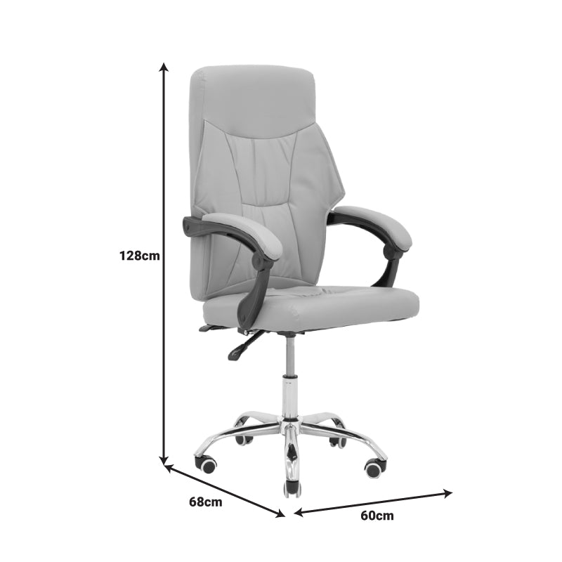 Manager office chair Glorin  pakoworld beige pu 60x68x128cm