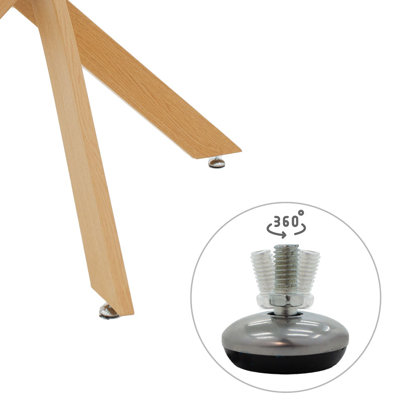 Antoro table glass and metal legs in a natural shade D100x75cm