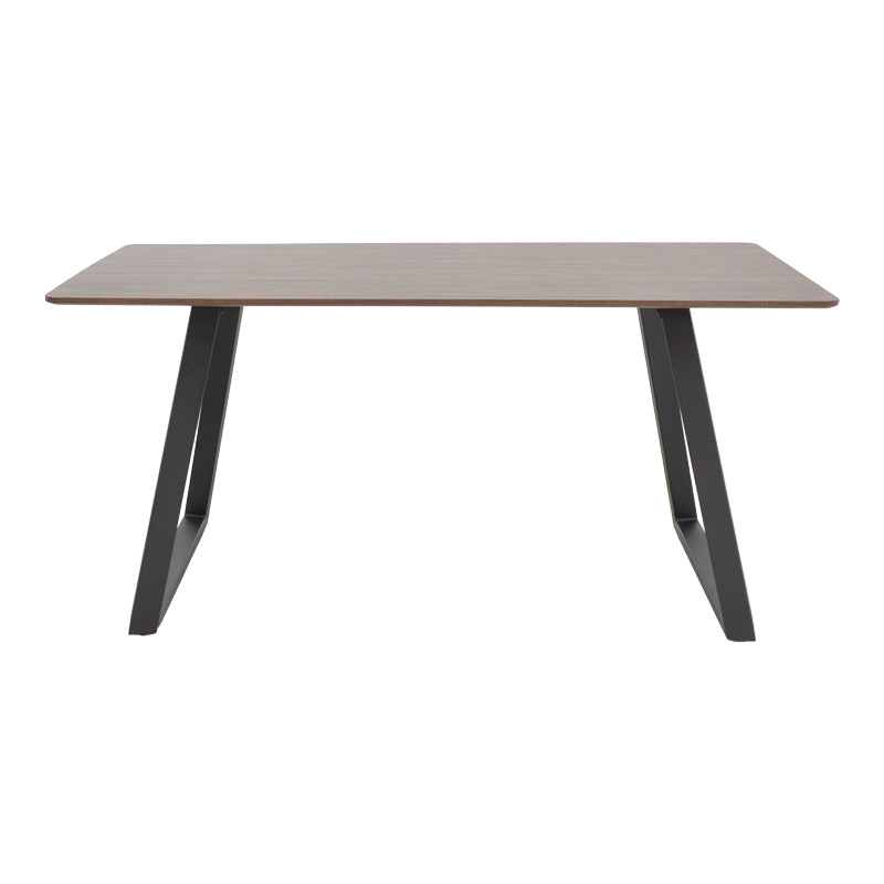 Table Winor pakoworld walnut mdf-black metal legs 160x90x75cm