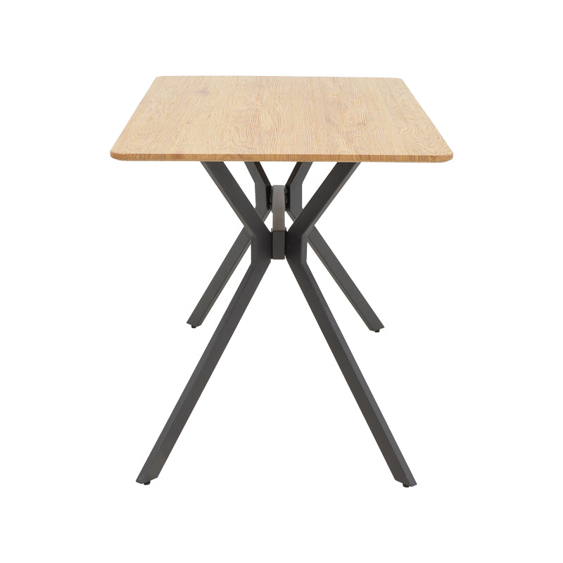 Nerelis pakoworld natural mdf table and black metal leg 120x70x75cm