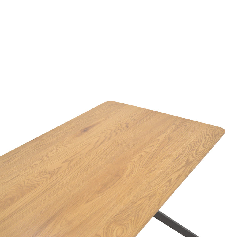 Nerelis pakoworld natural mdf table and black metal leg 120x70x75cm